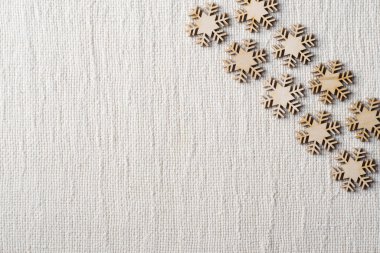 Noel arkaplan bezi, ahşap kar taneli tekstil.