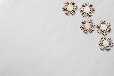 Noel arkaplan bezi, ahşap kar taneli tekstil.