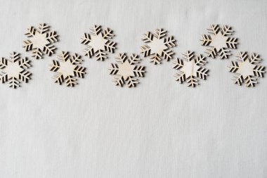 Noel arkaplan bezi, ahşap kar taneli tekstil.