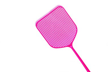 beyaz bir arka plan üzerinde kopya alanı izole plastik pembe Sineklik