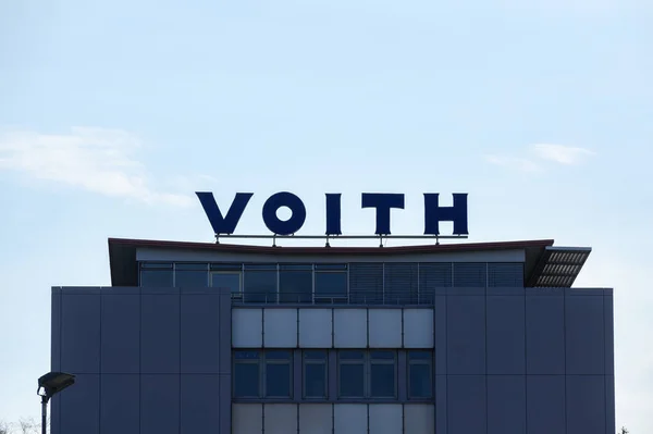 HEIDENHEIM, GERMANY, APRIL 7, 2019: Voith is a technology company in the paper industry headquartered in Heidenheim an der Brenz. — Stock Photo, Image