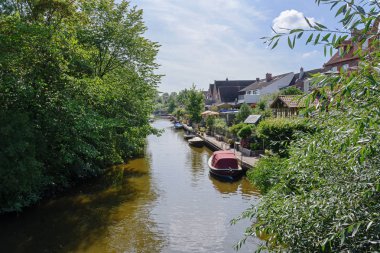 Gracht veya Friedrichstadt, Hollandalı yerleşimciler tarafından kurulan kuzey Almanya'da güzel kasaba ve seyahat hedef, tekne ve kıyı bahçeleri ile kanal, kopya alanı