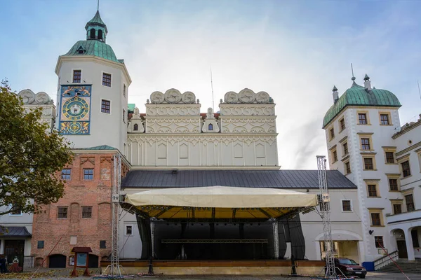 Open air stage in the courtyard of the Ducal Castle in Szczecin, Poland, former seat of the dukes of Pomerania-Stettin, today often used for cultural events