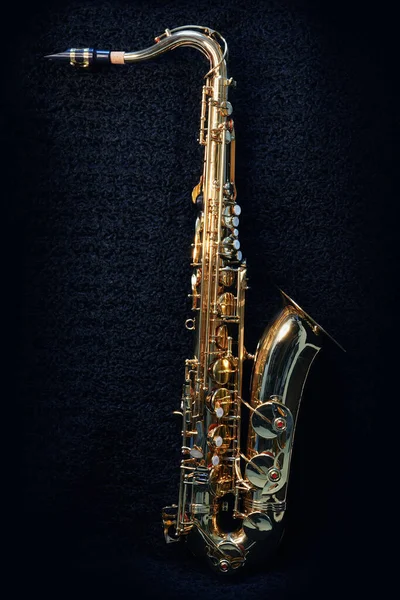 Strumenti Sassofono Jazz Sassone Alto Oro Isolato Sassofono Strumento Musicale — Foto Stock