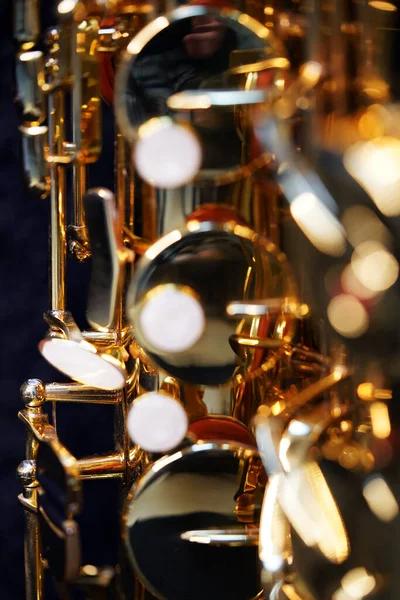 Strumenti Sassofono Jazz Sassofono Contralto Isolato Sassofono Strumento Musicale Primo — Foto Stock