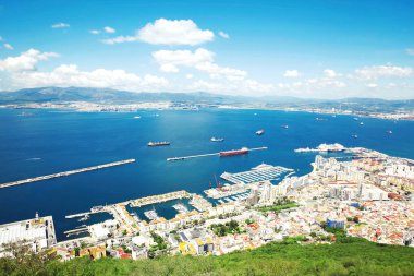 Cebelitarık, Amerika Birleşik Devletleri, şehir ve deniz liman havadan görünümü