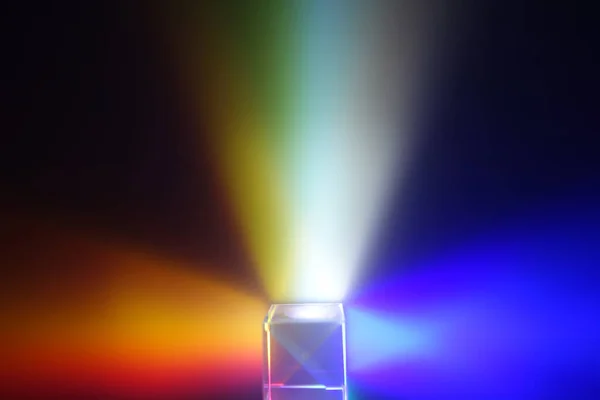 Refraction of light through glass: a colorful rainbow of the decomposition of light into a spectrum