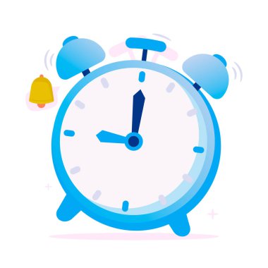 Alarm saati bildirim vektör çizimi