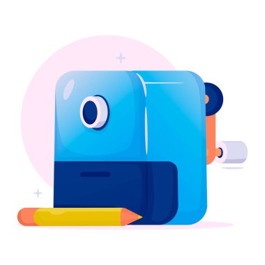 Kalem keskinleştirici vektör nesne çizimi