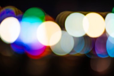 Mavi bokeh soyut arkaplan.