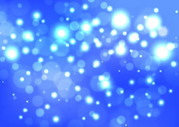 Particule Bleu Bokeh Illustration Vectorielle — Image vectorielle