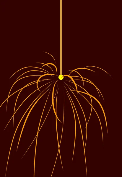 Wunderkerze Feuerwerk Stroh Vektorillustration — Stockvektor