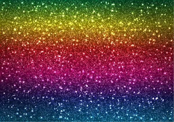 Sprankelende Glitter Regenboog Vectorillustratie — Stockvector