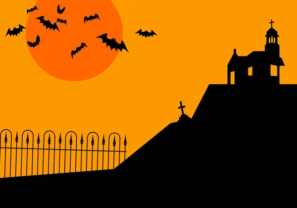 Halloween Illustratiekaart Vectorillustratie — Stockvector