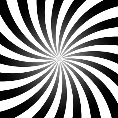 Radyal güneş patlaması arka plan siyah ve beyaz. vektör illüstrasyonu.