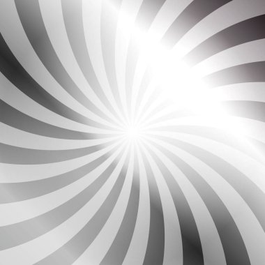 Radyal güneş patlaması arka plan gümüşü. vektör illüstrasyonu.