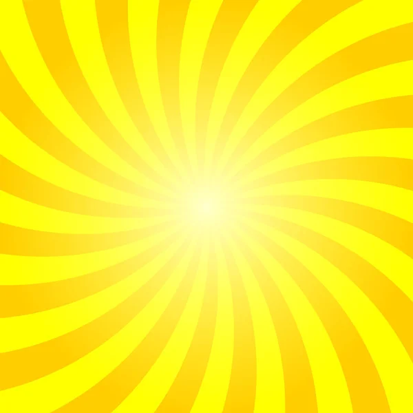 Rayonnement Soleil Radial Fond Jaune Illustration Vectorielle — Image vectorielle