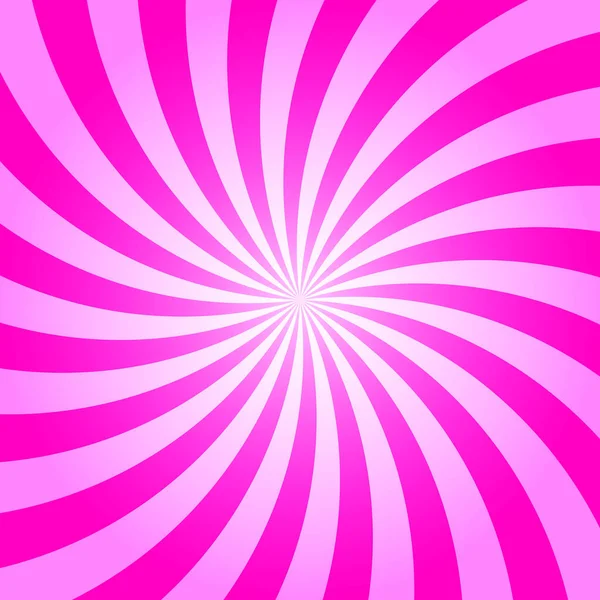 Radyal güneş patlaması arka planda pembe. vektör illüstrasyonu.