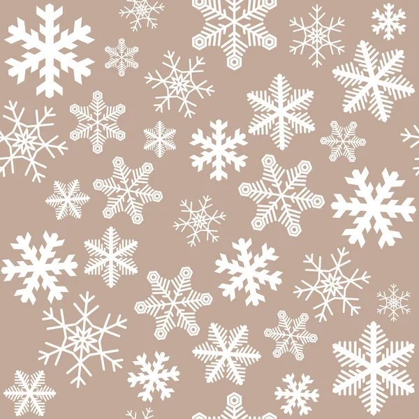 Sneeuwvlok Patroon Achtergrond Vectorillustratie — Stockvector