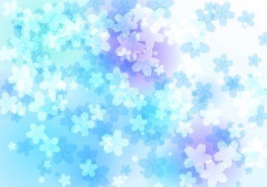 Sakura kiraz çiçeği çiçek yaprakları arka planda. vektör illüstrasyonu.