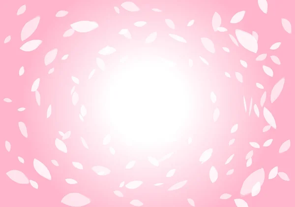 桜の花びらが空を舞う ベクターイラスト — ストックベクタ