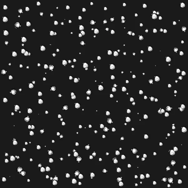 Mnoho Malých Vzduchových Bublin Černém Pozadí Bezproblémový Vzorec Vektorová Ilustrace — Stockový vektor