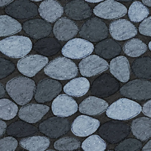 Stone Masonry Seamless Brick Wall Texture Background Blue Bricks Vector — Stock Vector