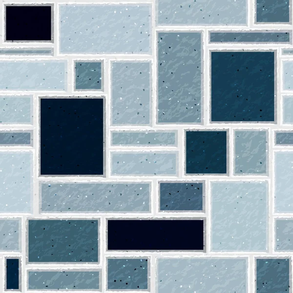 Steinmetz Nahtlose Ziegelwand Textur Hintergrund Blaue Ziegel Vektorillustration — Stockvektor