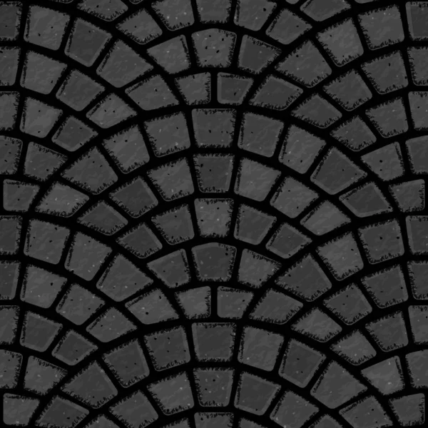 Pavimentación Piedra Fondo Textura Pavimento Ladrillo Transparente Ladrillos Negros Ilustración — Vector de stock