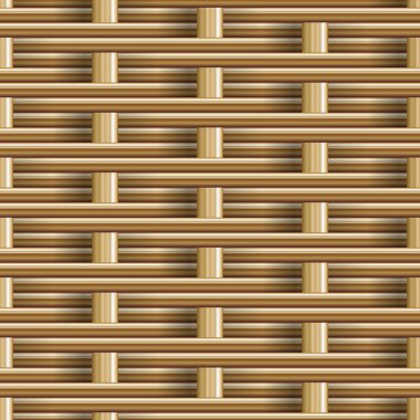 Bambu dokuması. Kusursuz dokuma sepet desenli arka plan. Vektör illüstrasyonu