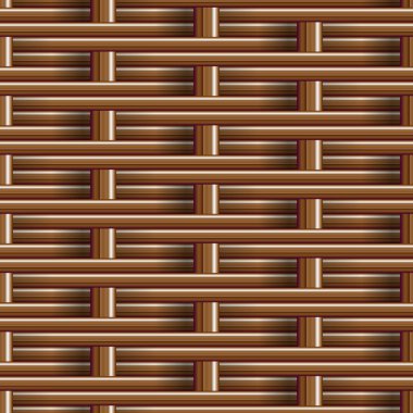 Bambu dokuması. Kusursuz dokuma sepet desenli arka plan. Vektör illüstrasyonu