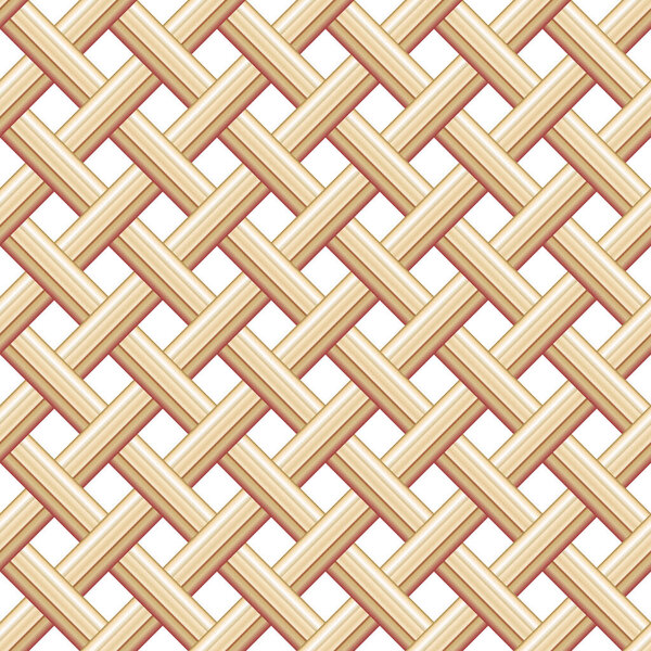 Bamboo weave. Seamless weaving basket pattern texture background. Vector illustration