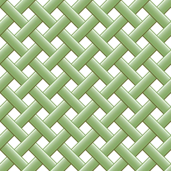 Bamboe Weven Naadloze Weven Mand Patroon Textuur Achtergrond Vectorillustratie — Stockvector