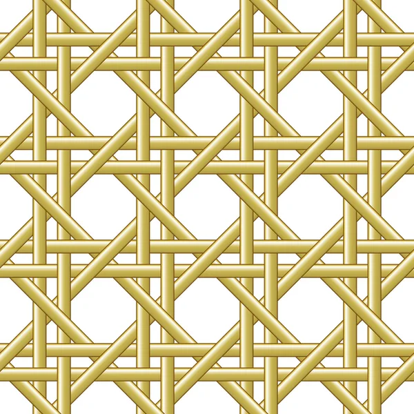 Bambusová Vazba Bezešvé Tkaní Koše Vzor Textury Pozadí Vektorová Ilustrace — Stockový vektor
