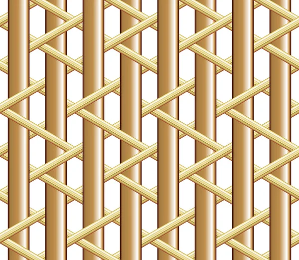 Bamboo Weave Seamless Weaving Basket Pattern Texture Background Vector Illustration — Stock Vector