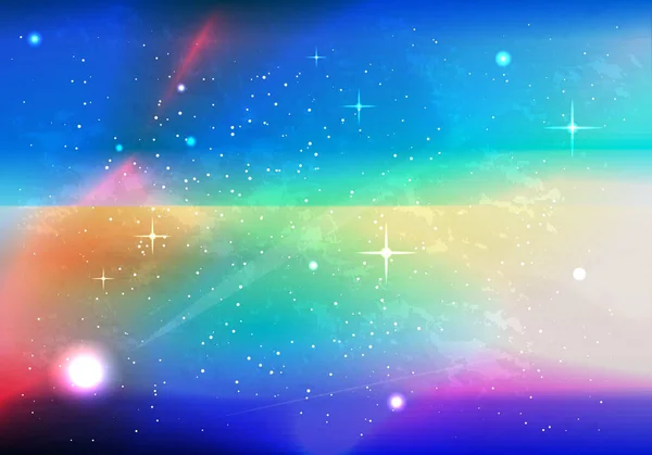 Espacio Colorido Nebulosa Galaxia Estrellas Brillantes Fondo Ilustración Vectorial — Vector de stock