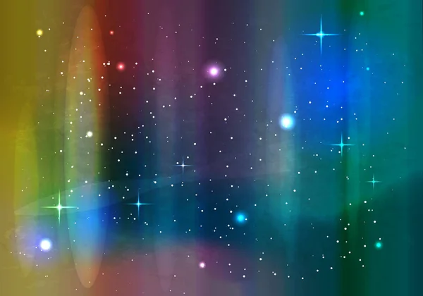 Colorful Space Galaxy Nebula Shining Stars Background Vector Illustration — Stock Vector