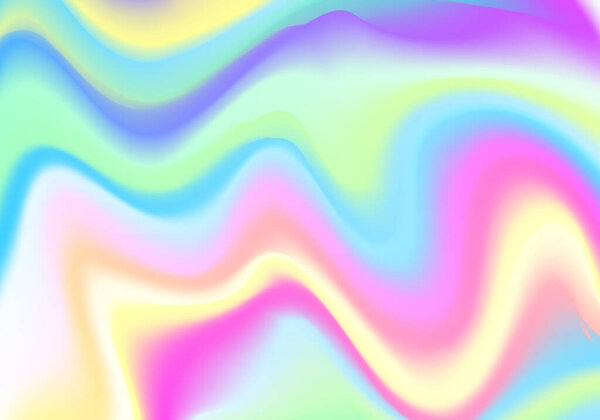 Vivid hologram. Pastel iridescent colorful pattern. Abstract background. Vector illustration.