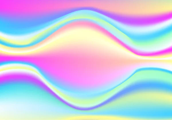 Vivid Hologram Warna Warni Pastel Latar Belakang Abstrak Ilustrasi Vektor - Stok Vektor