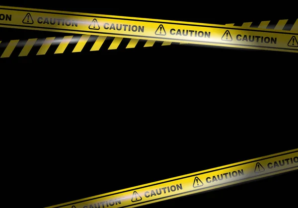 Caution Tapes Brack Background Vector Image — Stock Vector