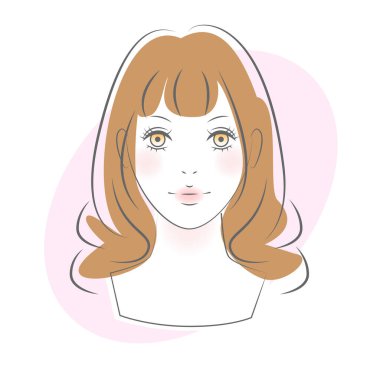 Kıvırcık saçlı kadının ön görüntüsü