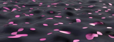 Dalgalı ve derin bir arka plan. 3B illüstrasyon, 3B canlandırma.