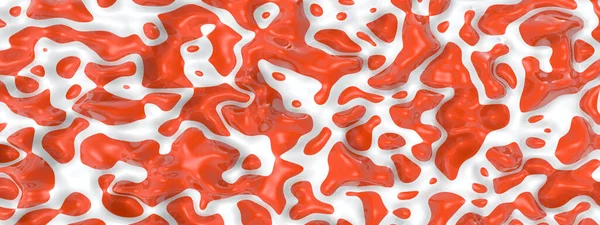 Flüssiger Hintergrund Der Orange Mit Weiß Mischt Illustration Rendering — Stockfoto