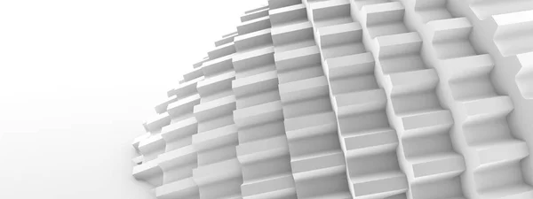 Inusuale Astrazione Architettonica Elegante Sfondo Bianco Design Minimalista — Foto Stock