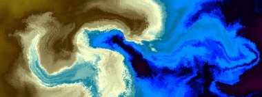 Suluboya boyasının farklı renklerde karıştırılmasının soyut sıvı arkaplan efekti.