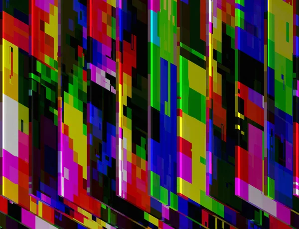 Pixel Colori Digitali Gli Intoppi Nella Forma File Sottili Quadrati — Foto Stock