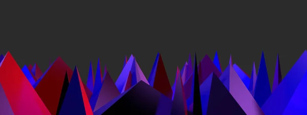 City Pyramids Low Poly Mountains Peaks Shards Icicle Teeth Beautiful — Stock Photo, Image