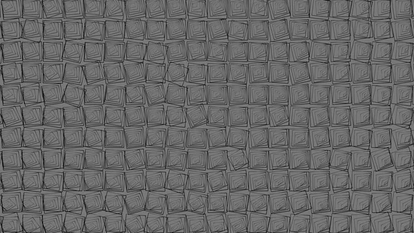 Μαύρο Σχεδιασμένο Τυχαία Τοποθετημένα Τετράγωνα Από Μεγαλύτερα Μικρότερα Γκρι Φόντο — Φωτογραφία Αρχείου