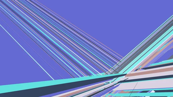 Mehrfarbige Abstraktion von sich kreuzenden Linien. Illustration. — Stockbild Mehrfarbige Abstraktion Von Sich Kreuzenden Linien Illustration — Stockfoto