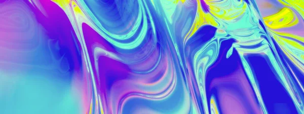 Beautiful Multicolor Liquid Abstract Background Many Reflections Refractions Light — Stock Photo, Image